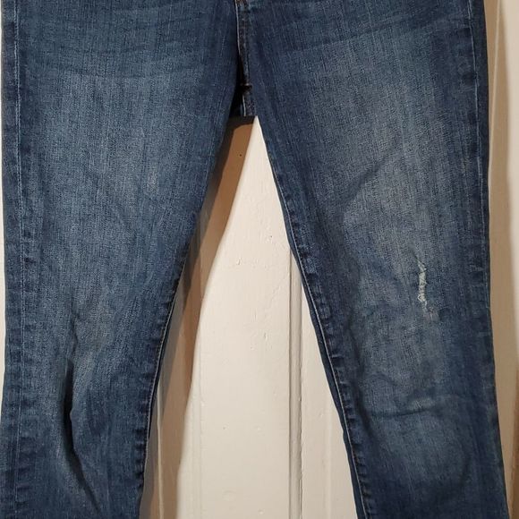 Kut from the Kloth High Rise Visible Button Fly Raw Hem Ankle Skinny Jeans 2 - Picture 3 of 14